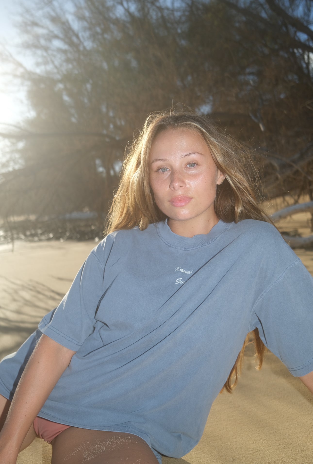 Oversized Tee in Slate